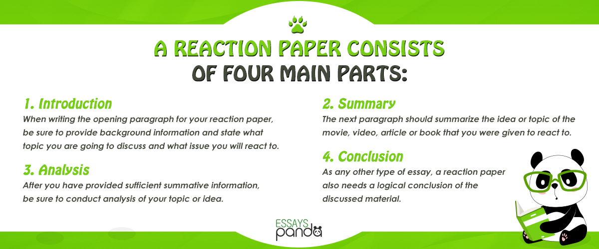 main parts a reaction paper
